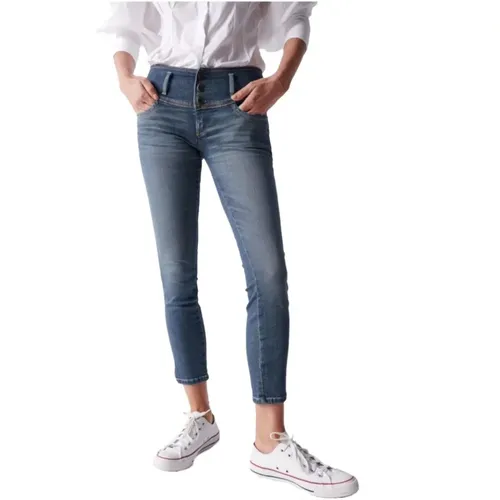 Cropped Jeans , female, Sizes: W26 L28 - Salsa - Modalova