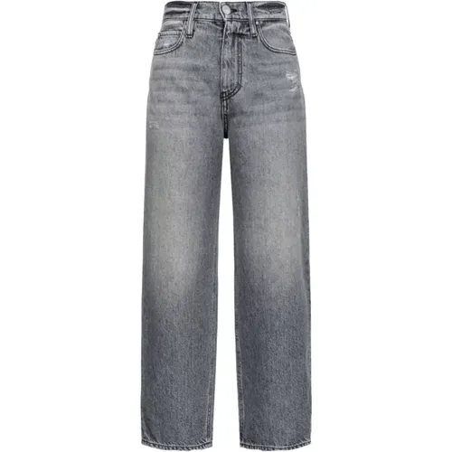 Grey Washed Denim Straight Leg Jeans , female, Sizes: W27, W28, W30 - pinko - Modalova