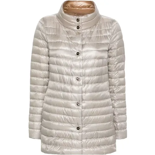 Coats Grey , female, Sizes: L, S, XS - Herno - Modalova