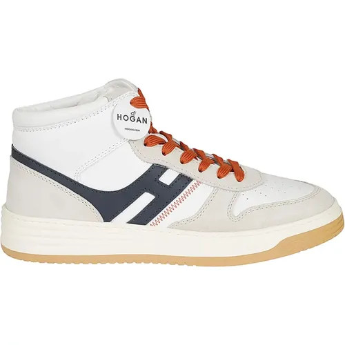 White Leather Sneakers Made in Italy , male, Sizes: 6 UK, 7 UK, 6 1/2 UK, 9 UK, 5 UK, 7 1/2 UK, 8 1/2 UK, 10 UK, 8 UK, 11 UK - Hogan - Modalova