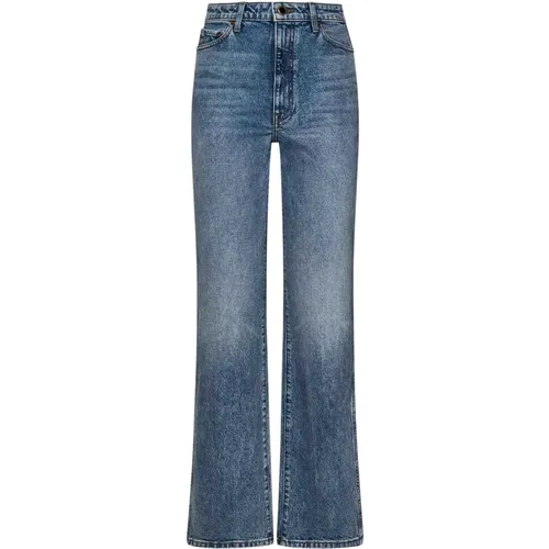 Blaue Jeans mit hoher Taille und Stovepipe-Beinen - Khaite - Modalova