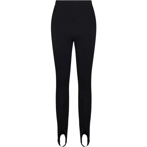Schwarze Stirrup Legging Hose , Damen, Größe: M - Wardrobe.nyc - Modalova