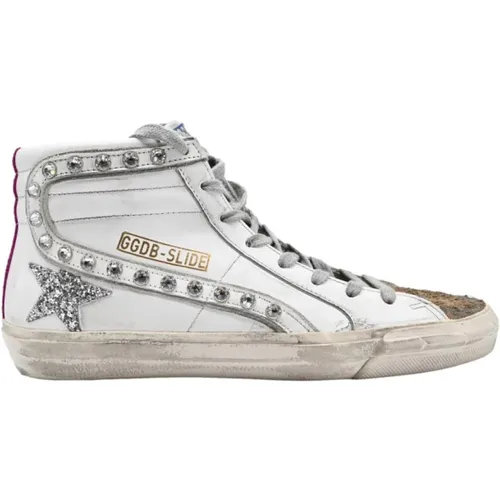 Weiße Diamant Glitter Star Sneakers - Golden Goose - Modalova