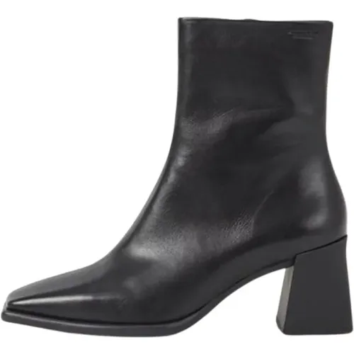 Schwarze Hedda Stiefel Eckige Spitze Blockabsatz - Vagabond Shoemakers - Modalova