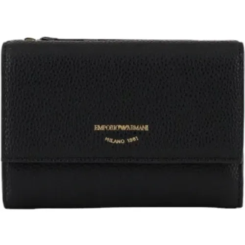 Klassische Leder Brieftasche , Damen, Größe: ONE Size - Emporio Armani - Modalova