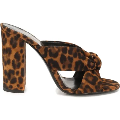 Braune Slip-On Schuhe für Frauen - Saint Laurent - Modalova