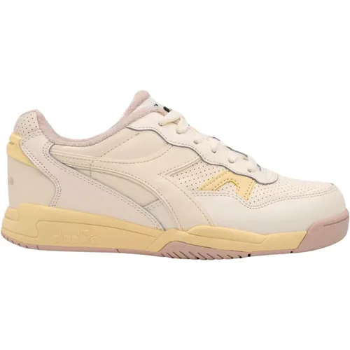 Leder Gewinner Schuhe in Papyrus/Weiß , Damen, Größe: 41 EU - Diadora - Modalova