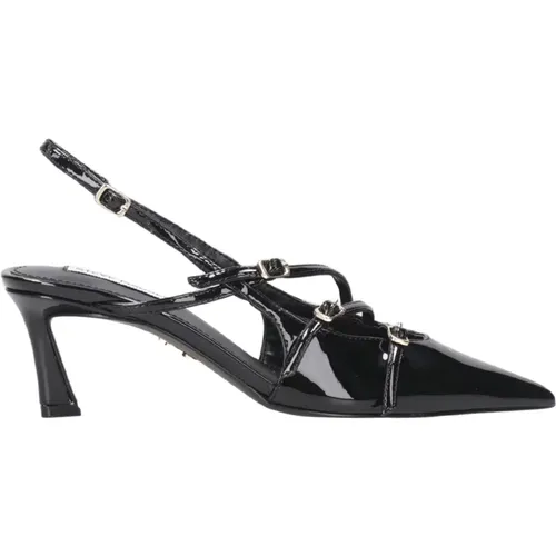 Schwarze Patentleder Riemchensandalen , Damen, Größe: 38 EU - Steve Madden - Modalova