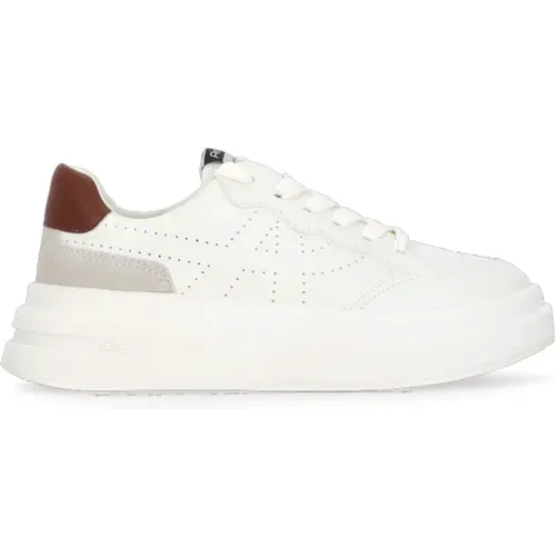 Leather Sneakers with Breathable Details , female, Sizes: 4 UK, 6 UK, 5 UK, 3 UK, 7 UK - Ash - Modalova