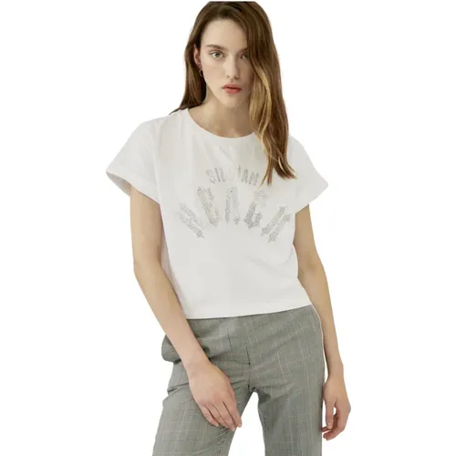 Glitter Logo T-Shirt Highlum Model - Silvian Heach - Modalova