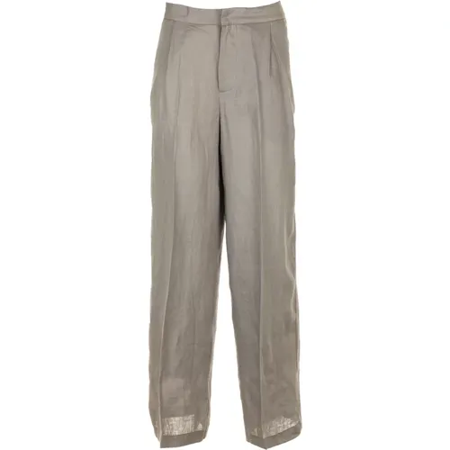 Grey Trousers , female, Sizes: M - Kangra - Modalova