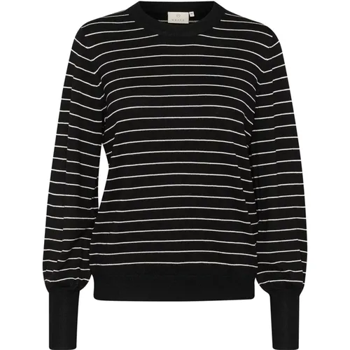 Gestreifter Pullover Slim Stripe , Damen, Größe: L - Kaffe - Modalova