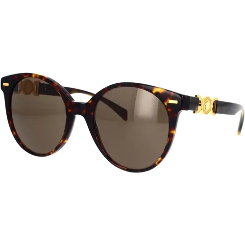 Phantos Sunglasses with Strong Character , female, Sizes: 55 MM - Versace - Modalova