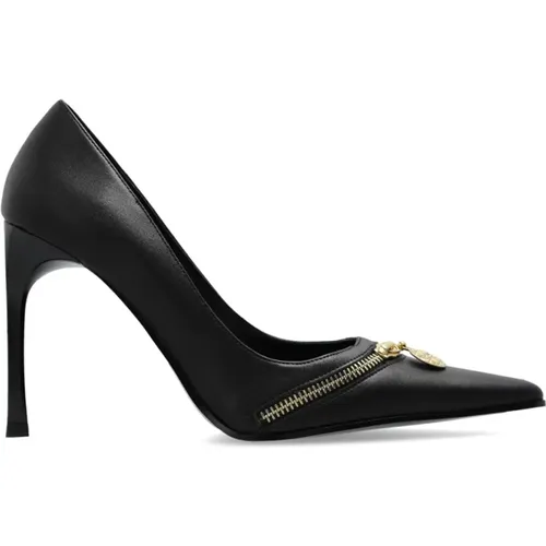 Schwarze Absatzschuhe ***cv , Damen, Größe: 36 EU - Versace Jeans Couture - Modalova