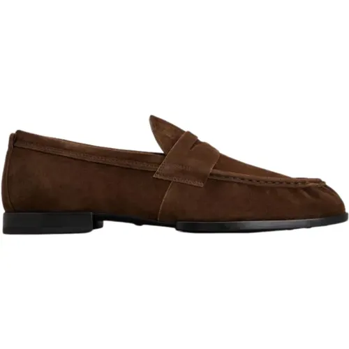 Braune Wildleder-Loafers , Herren, Größe: 41 EU - TOD'S - Modalova