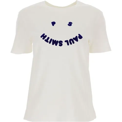 Happy Crew Neck T-shirt , female, Sizes: L, M, XL - PS By Paul Smith - Modalova