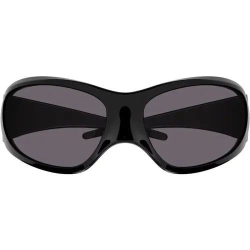 Sunglasses,Schwarzer Rahmen Graue Linse Sonnenbrille - Balenciaga - Modalova