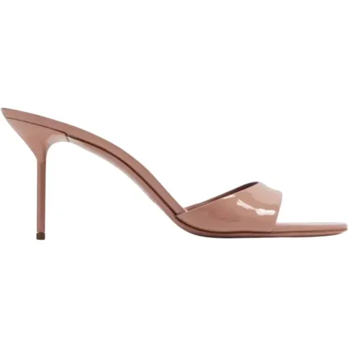 Pink Patent Stiletto Mules , female, Sizes: 5 1/2 UK, 4 1/2 UK, 5 UK, 3 1/2 UK, 4 UK, 3 UK, 6 UK - Paris Texas - Modalova