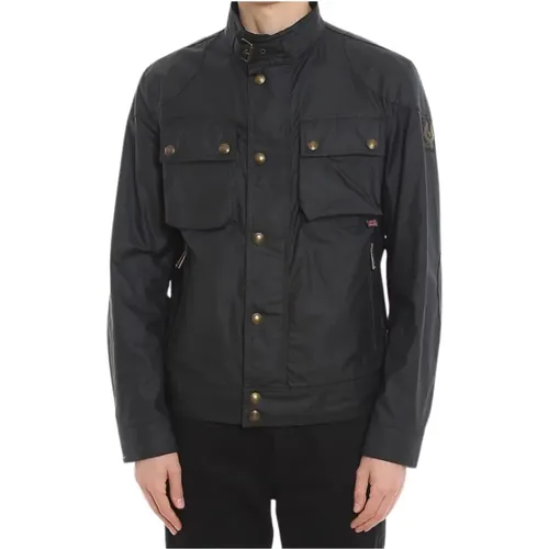 Gewachste Jacke - Schwarz , Herren, Größe: 2XL - Belstaff - Modalova