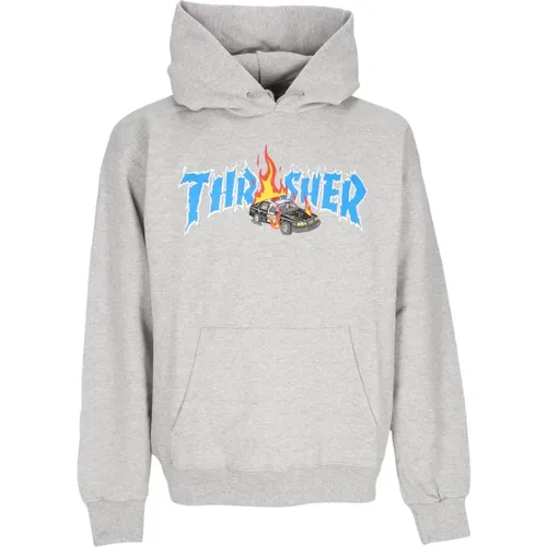 Grey Cop Car Hoodie Long-Sleeved Sweatshirt , male, Sizes: L, S, M - Thrasher - Modalova