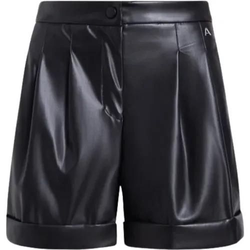 Faux Leather Shorts with Pinces , female, Sizes: M - Twinset - Modalova