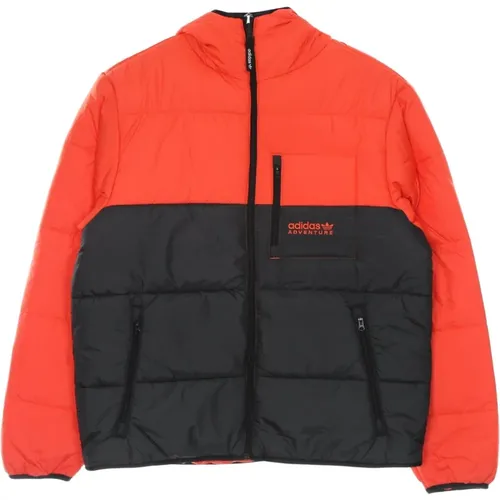 Reversible Puffer Jacket Black/Red , male, Sizes: XL, M, L, S - Adidas - Modalova