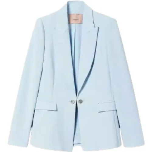 Blaue Tear Blazer , Damen, Größe: M - Twinset - Modalova