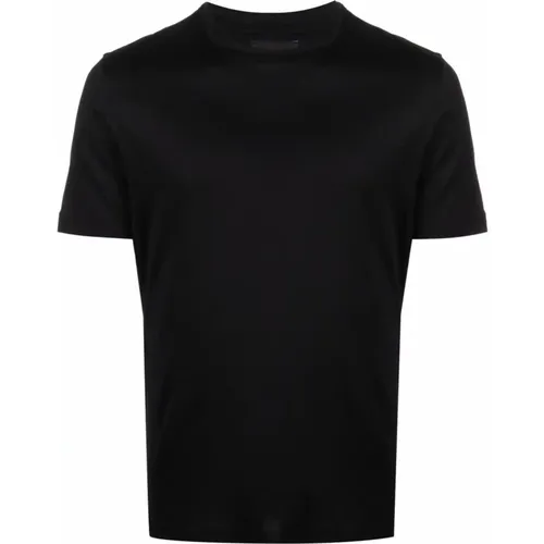 Lyocell/cotton t-shirt , male, Sizes: M - Emporio Armani - Modalova