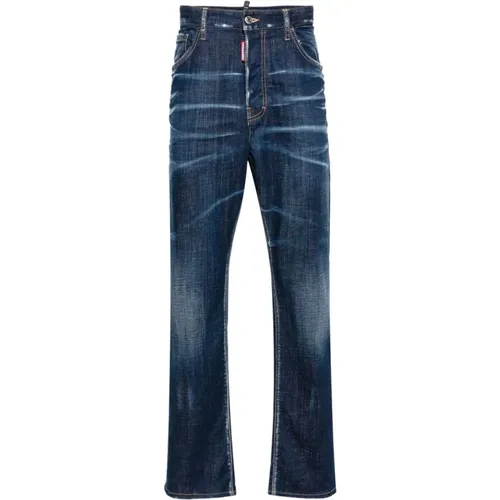 Blaue Skinny Jeans aus Stretch-Baumwolle , Herren, Größe: 2XL - Dsquared2 - Modalova