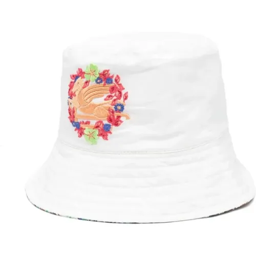 Reversible Bucket Hat Weiß Blumig Paisley - ETRO - Modalova