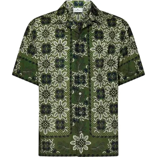 Men's Clothing Shirts Green Ss24 , male, Sizes: L - ETRO - Modalova