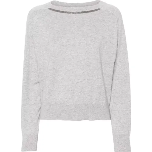 Grey Sweatshirt Aw24 Women's Fashion , female, Sizes: S, M, L - BRUNELLO CUCINELLI - Modalova