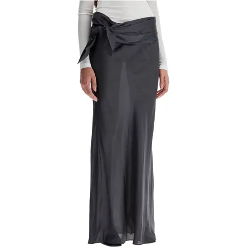 Silk Maxi Skirt with Knotted Detail , female, Sizes: S - Christopher Esber - Modalova