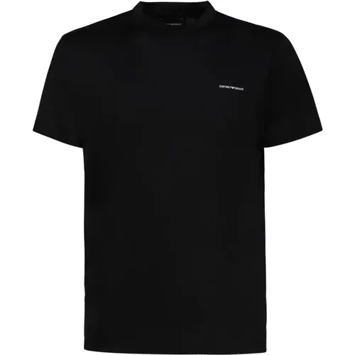Logo Print Baumwoll T-Shirt - Emporio Armani - Modalova
