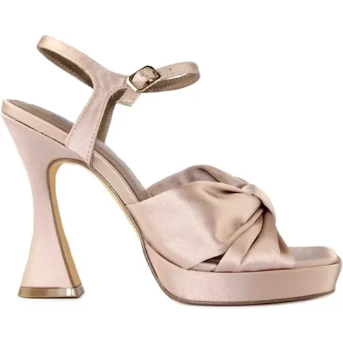 Satin Platform Sandals , female, Sizes: 3 UK, 4 UK - Bibi Lou - Modalova