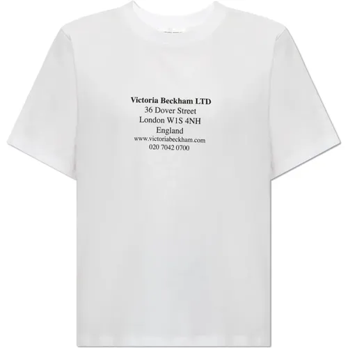 Bedrucktes T-Shirt , Damen, Größe: M - Victoria Beckham - Modalova