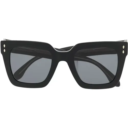 Schwarze Sonnenbrille mit Original-Etui , Damen, Größe: 65 MM - Isabel marant - Modalova