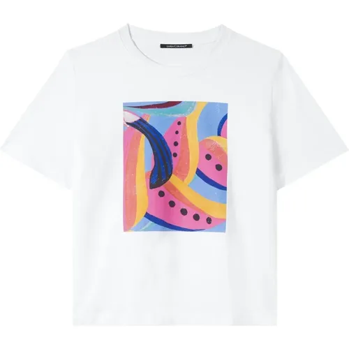 Abstraktes Print T-Shirt, Mehrfarbig - LUISA CERANO - Modalova