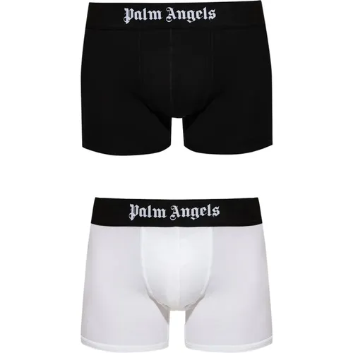 Branded boxers 2-pack , male, Sizes: L, S - Palm Angels - Modalova