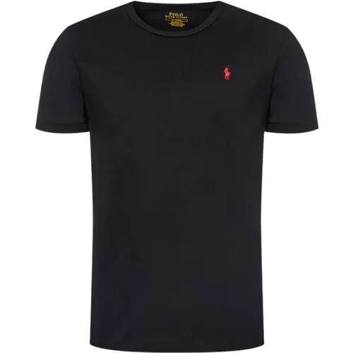 Schwarzes Baumwolle Regular Fit T-Shirt - Polo Ralph Lauren - Modalova