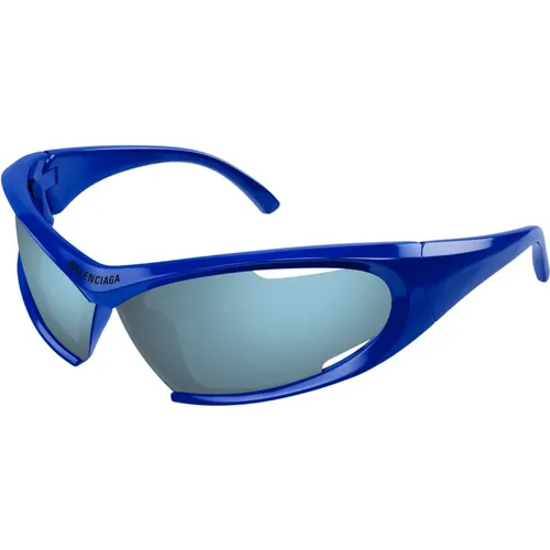 Blaue Sonnenbrille mit Zubehör - Balenciaga - Modalova