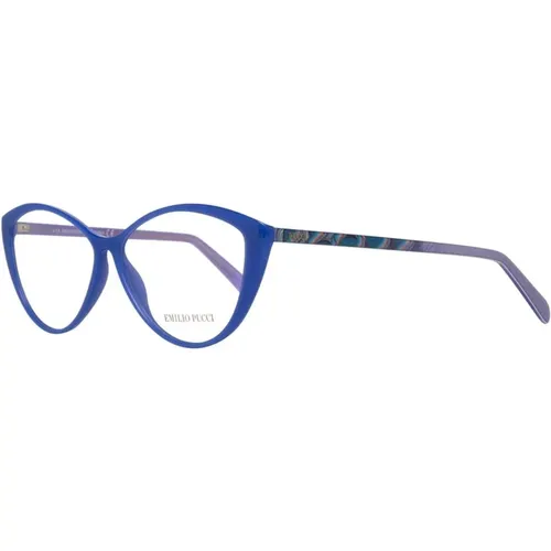 Blaue Plastik Katzenaugen Brille - EMILIO PUCCI - Modalova