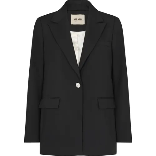 Locker geschnittener schwarzer Blazer , Damen, Größe: L - MOS MOSH - Modalova