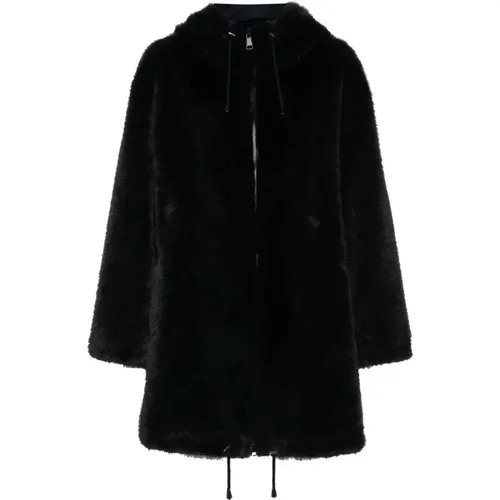 Dark Grey Faux-Fur Pathos Coat , female, Sizes: XS - P.a.r.o.s.h. - Modalova