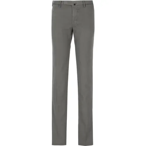Grey Cotton Trousers with Belt Loops , male, Sizes: M - Incotex - Modalova