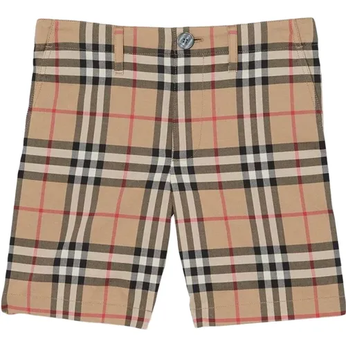 Karierte Bermuda Kinder Shorts - Burberry - Modalova