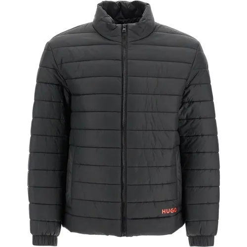 Quilted Nylon Down Jacket , male, Sizes: L - Hugo Boss - Modalova