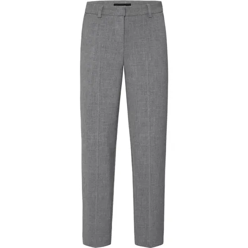 Krystal Trousers Grey Cropped Pressed , female, Sizes: L, XL, S, M - CAMBIO - Modalova