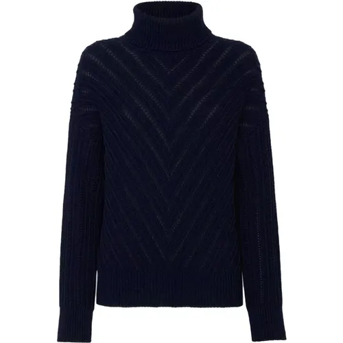 Navy Blauer Strickpullover , Damen, Größe: L - Jacob Cohën - Modalova