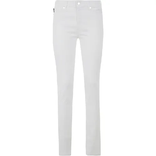 Weiße Baumwoll-Denim-Jeans - Love Moschino - Modalova